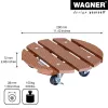 Wagner design yourself Roda para plantas WPC GH 0535 redondo castanho 29 x 7,5 cm 20053501