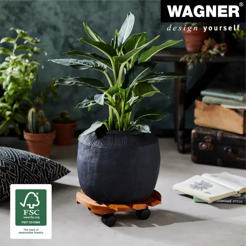 WAGNER Multiroller Country Roda para plantas redonda castanho-avermelhado 20018201