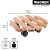 WAGNER Multiroller Country Roda para plantas redonda castanho-avermelhado 20018201