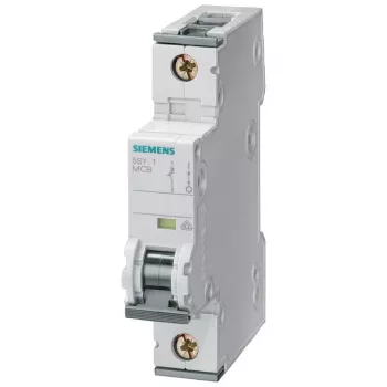 Siemens SENTRON 5SY71107 Disjuntor, unipolar, característica C, 10 A, 230/400 V AC, 6 kA