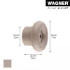Wagner design yourself DOT Cabide de parede, taupe, 1 gancho, zamak, montagem por parafuso 17022121