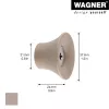 Wagner design yourself TULIP Cabide de parede, taupe, 1 gancho, zamak, montagem na parede, 10 kg de carga 17032121