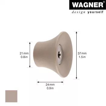Wagner design yourself TULIP Cabide de parede, taupe, 1 gancho, zamak, montagem na parede, 10 kg de carga 17032121