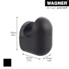 Wagner design yourself PILL Cabide de parede, 1 gancho, preto, alumínio, montagem na parede, 40 mm 17040221