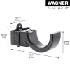 Wagner design yourself Gancho de parede WH 2097 com 1 gancho, preto, 1 unid. 15209711