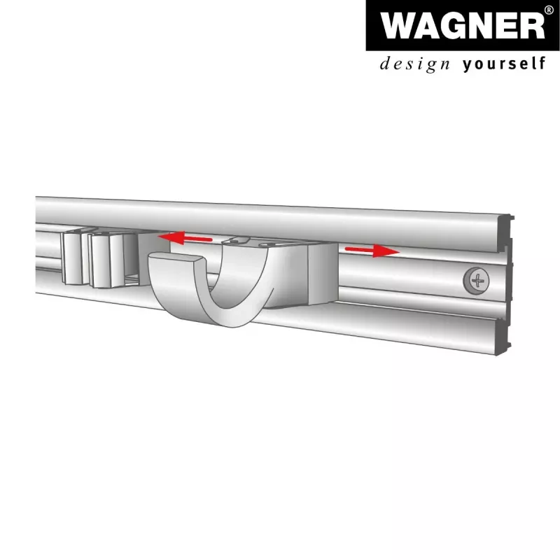 Wagner design yourself Gancho de parede WH 2097 com 1 gancho, preto, 1 unid. 15209711