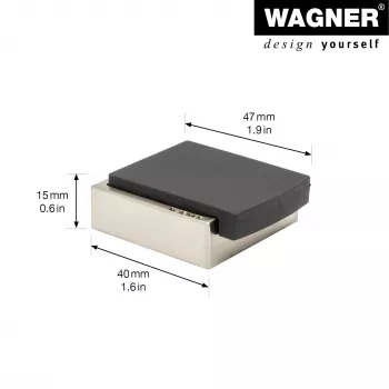 Wagner design yourself EH 5159 Batente de porta de parede Screw or Glue, zamak e borracha maciça (15515911)