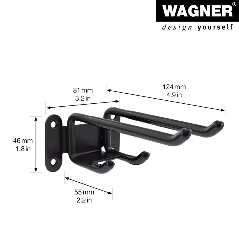 Wagner design yourself Suporte de parede WH 2093 preto (15209301)
