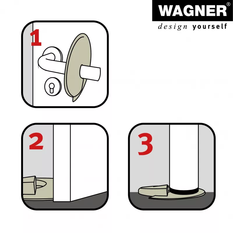 Wagner Design Yourself EH 6979 batente de porta em plástico branco autoadesivo 15697901