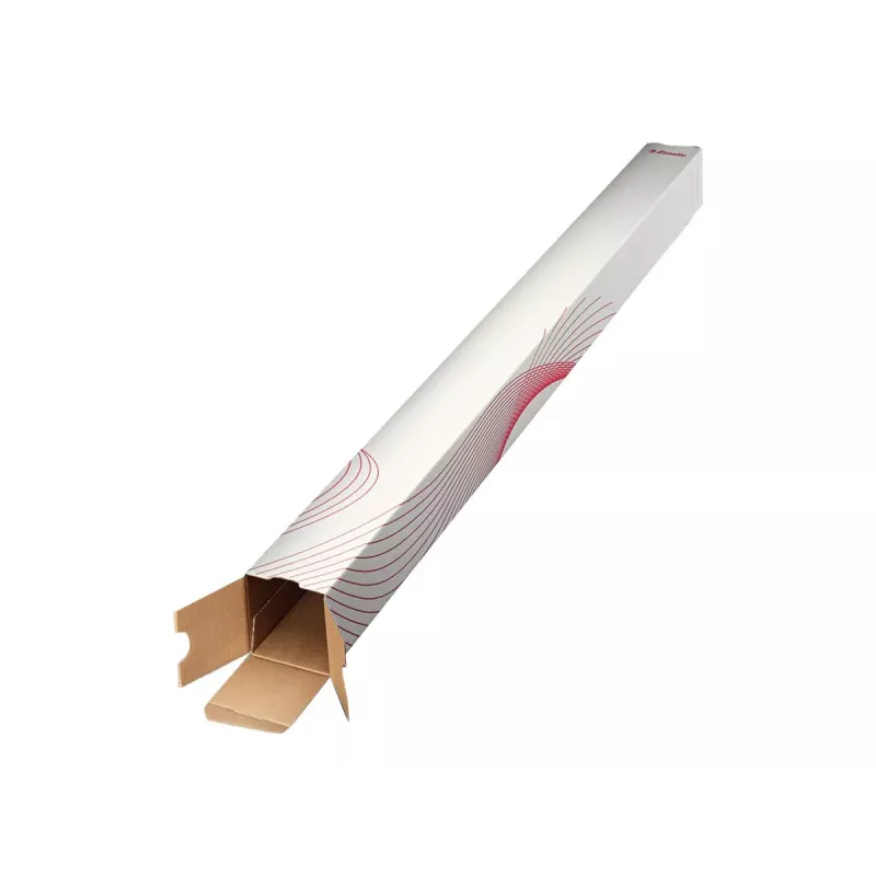 LEITZ Esselte capas dobráveis quadradas em cartão 75 x 75 mm, 1100 mm de comprimento, cartão canelado, empilháveis, para envio postal e arquivo, 10 unid. (20958)