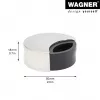 Wagner design yourself EH 5151 batente de porta em zamak com batente de borracha, cromado, Ø50 mm, para aparafusar, prateado 15515111