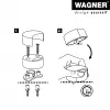 Wagner design yourself EH 5151 batente de porta em zamak com batente de borracha, cromado, Ø50 mm, para aparafusar, prateado 15515111