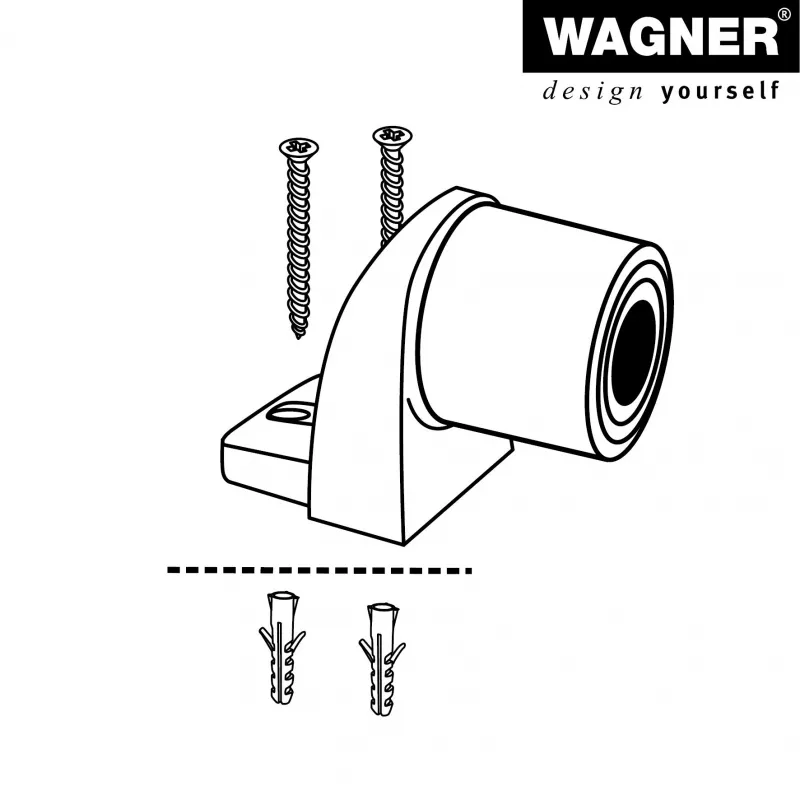 Wagner design yourself EH 5001 batente de porta em zamak e plástico (15500111)