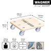 Wagner design yourself roda de transporte MM 1353 bétula 29,0 x 29,0 x 8,6 cm até 250 kg (20135301)