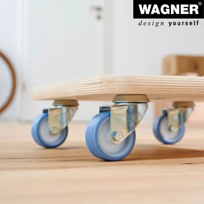 Wagner design yourself roda de transporte MM 1353 bétula 29,0 x 29,0 x 8,6 cm até 250 kg (20135301)