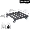 Wagner design yourself carrinho para plantas GH 0412 quadrado antracite madeira 38 x 38 x 9,5 cm 20041201