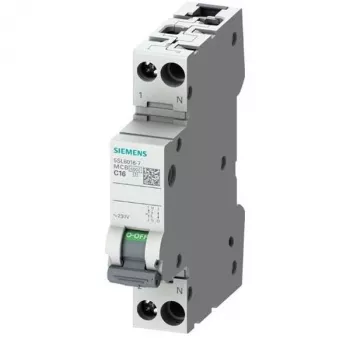 SIEMENS SENTRON 5SL6 disjuntor magnetotérmico 5SL6016-6, 1P+N, B16, 6kA, 230V