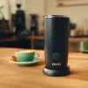 GRAEF MS 402 EU espumador de leite automático, 240 ml de capacidade de aquecimento, preto