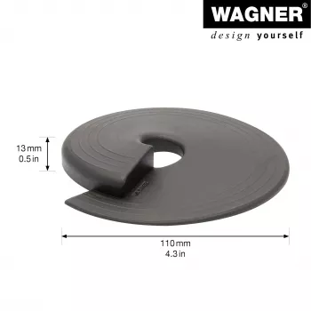 Wagner design yourself EH 6981 batente de porta, autoadesivo, transparente, TPE, 38 mm de diâmetro, 22 mm de altura 15698101