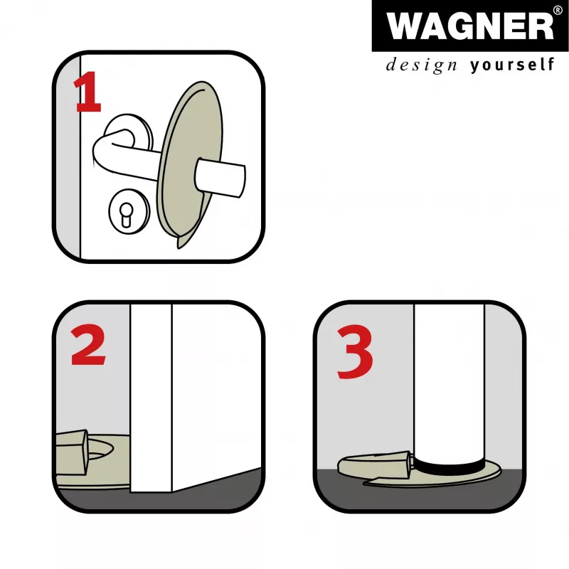 Wagner design yourself EH 6981 batente de porta, autoadesivo, transparente, TPE, 38 mm de diâmetro, 22 mm de altura 15698101