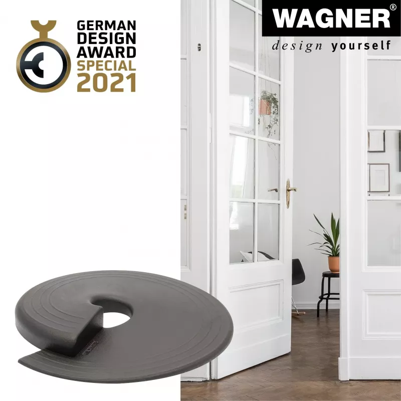 Wagner design yourself EH 6981 batente de porta, autoadesivo, transparente, TPE, 38 mm de diâmetro, 22 mm de altura 15698101