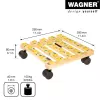 WAGNER design yourself carrinho para plantas GH0644 motivo quadrado em madeira 29 x 8 cm, 1 unid. 20064401