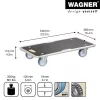 Wagner design yourself carrinho de transporte MM 1345 castanho 36,5 x 74,0 x 14,5 cm até 300 kg (20134501)