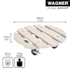 WAGNER design yourself carrinho para plantas GH0527 plástico, Ø 29 cm branco redondo, 1 unid. (20052701)