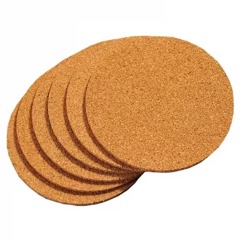 KESPER conjunto de bases de cortiça natural, 6 peças, quadradas, resistentes ao calor, 100x100x5 mm, ecológicas