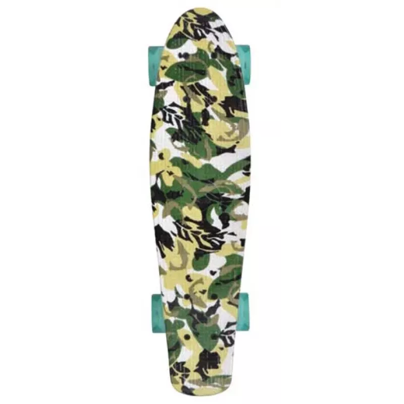 SCHILDKROT skateboard retro Free Spirit Camouflage polipropileno (PP), deck reforçado 560 x 140 mm, 1 unidade (510781)