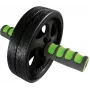 SCHILDKROT roda abdominal / treinador abdominal, preto/verde, roda dupla, 185 mm de diâmetro, 45 mm de largura 960045