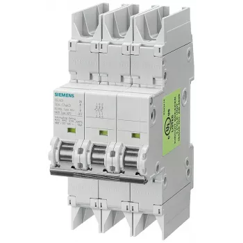 Siemens SENTRON 5SJ4 disjuntor 3 polos, curva C, 16 A, 6 kA, 400 V AC 5SJ43167HG42