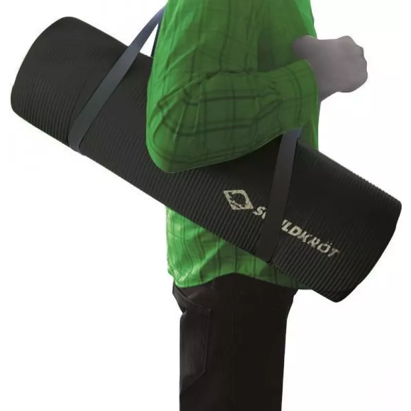 SCHILDKROT tapete de fitness 15 mm preto antiderrapante NBR 183x61 cm com alça de transporte 960160