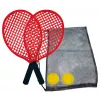 Schildkröt conjunto de ténis de praia, preto/vermelho – 2 raquetes de plástico e bola macia 970130