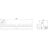 SIEMENS 5ST37730 barramento de pente com pinos 10mm² 3P+N 1000mm