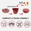 SCHILDKRÖT conjunto de brinquedo de areia 7 em 1 com balde dobrável, vermelho 970245