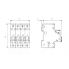 Siemens 5SY66166 disjuntor MCB 3P+N B16 16A 6kA 230/400V AC