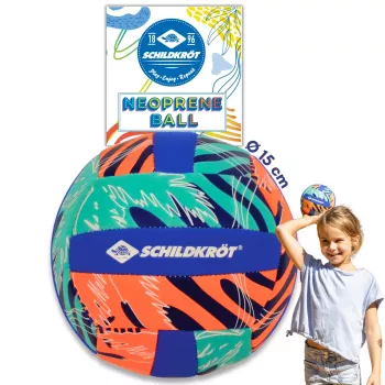 SCHILDKROT mini bola de vólei de praia em neoprene tamanho 2 superfície têxtil macia resistente à água salgada 970342