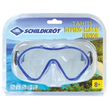 SCHILDKRÖT máscara de mergulho júnior Tahiti, azul-escuro, grande campo de visão, corpo e tira de silicone, 1 unidade (940042)