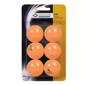 DONIC SCHILDKRÖT Jade bolas de ténis de mesa, pack de 6, laranja, plástico, para jogadores amadores 618378