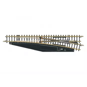 Märklin 8566 agulha Z manual direita, 110 mm, carril de alpaca, base de plástico preta