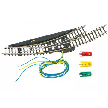 Märklin Escala Z Agulha curva eletromagnética esquerda - preto/amarelo 8568