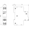 Siemens 5SV16166KK16 RCBO, 1P+N, 16 A, 30 mA, Tipo A, curva C, 6 kA