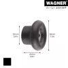 Wagner design yourself DOT GH 0201 Gancho de parede, preto, 1 gancho, montagem com parafusos, plástico 17020121