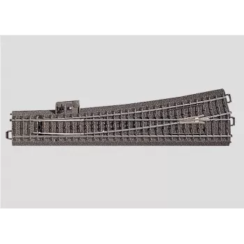 Märklin H0 C-Gleis Agulha esquerda delgada com leito, 236,1 mm, operação manual, AC 24711