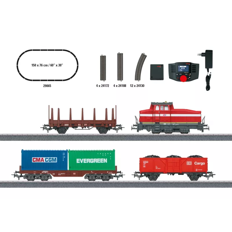 Märklin 29065 H0 conjunto inicial digital Manobras modernas com DHG 500