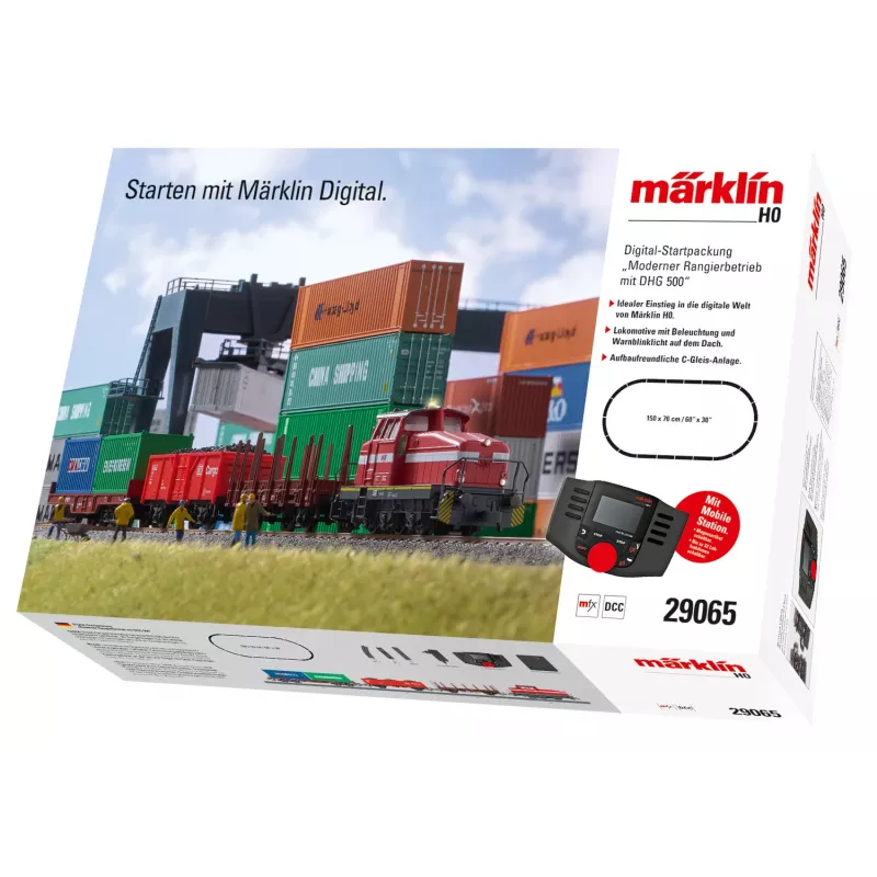 Märklin 29065 H0 conjunto inicial digital Manobras modernas com DHG 500