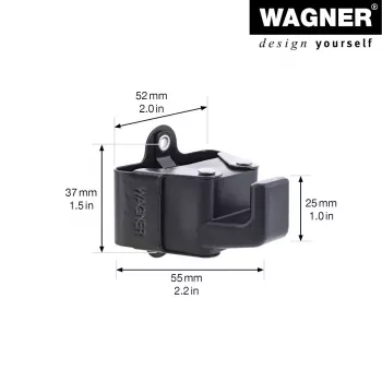 Wagner design yourself Cabide de parede WH 2098 Gancho individual preto 2 unid. (15209802)