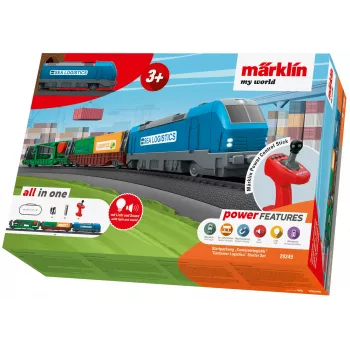 Märklin 29349 H0 Conjunto de início Logística de contentores com locomotiva diesel da série 232 e 3 vagões plataforma para contentores