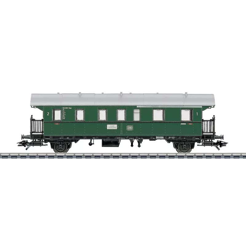 Märklin 4313 H0 Carruagem de rápido Büm 234 2.ª classe DB Época IV azul-oceano/bege